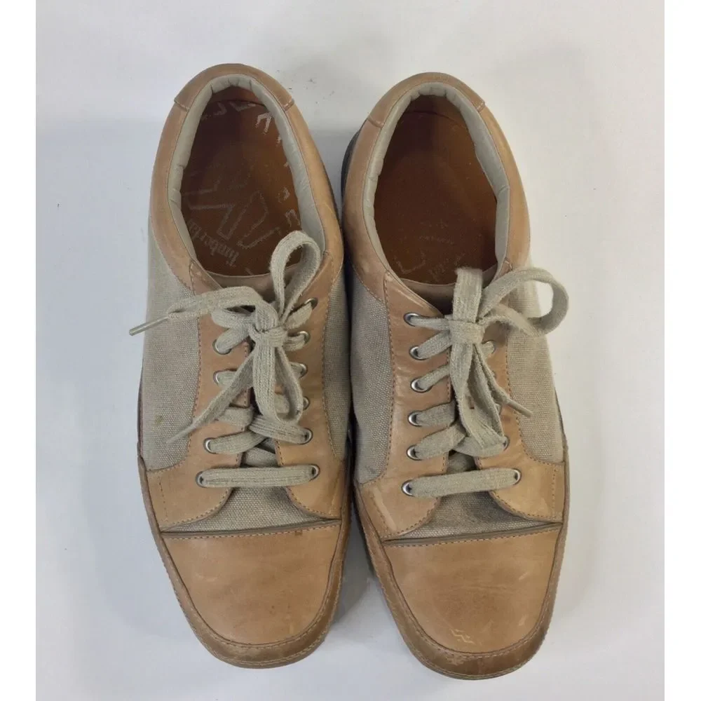 Timberland Shoes Size 12 Leather & Canvas Casual‎ Mens Medium Tan Caramel